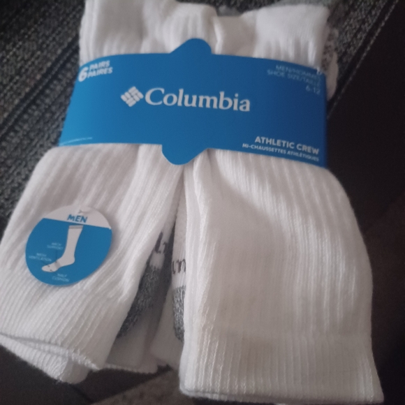 Columbia Men's Athletic Crew Socks - White - Picture 1 of 1